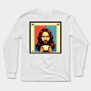 Jesus Has The Tea Gospel Vinyl Record Art Long Sleeve T-Shirt